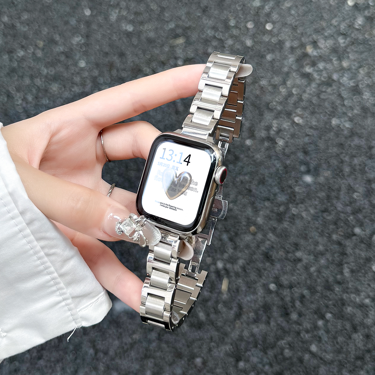 iwatchs10表带蓝气球高级感表链