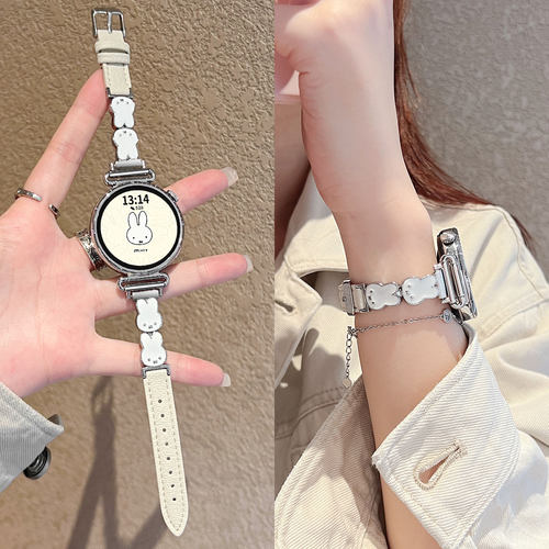 适用OPPOx2mini米菲兔皮质表带