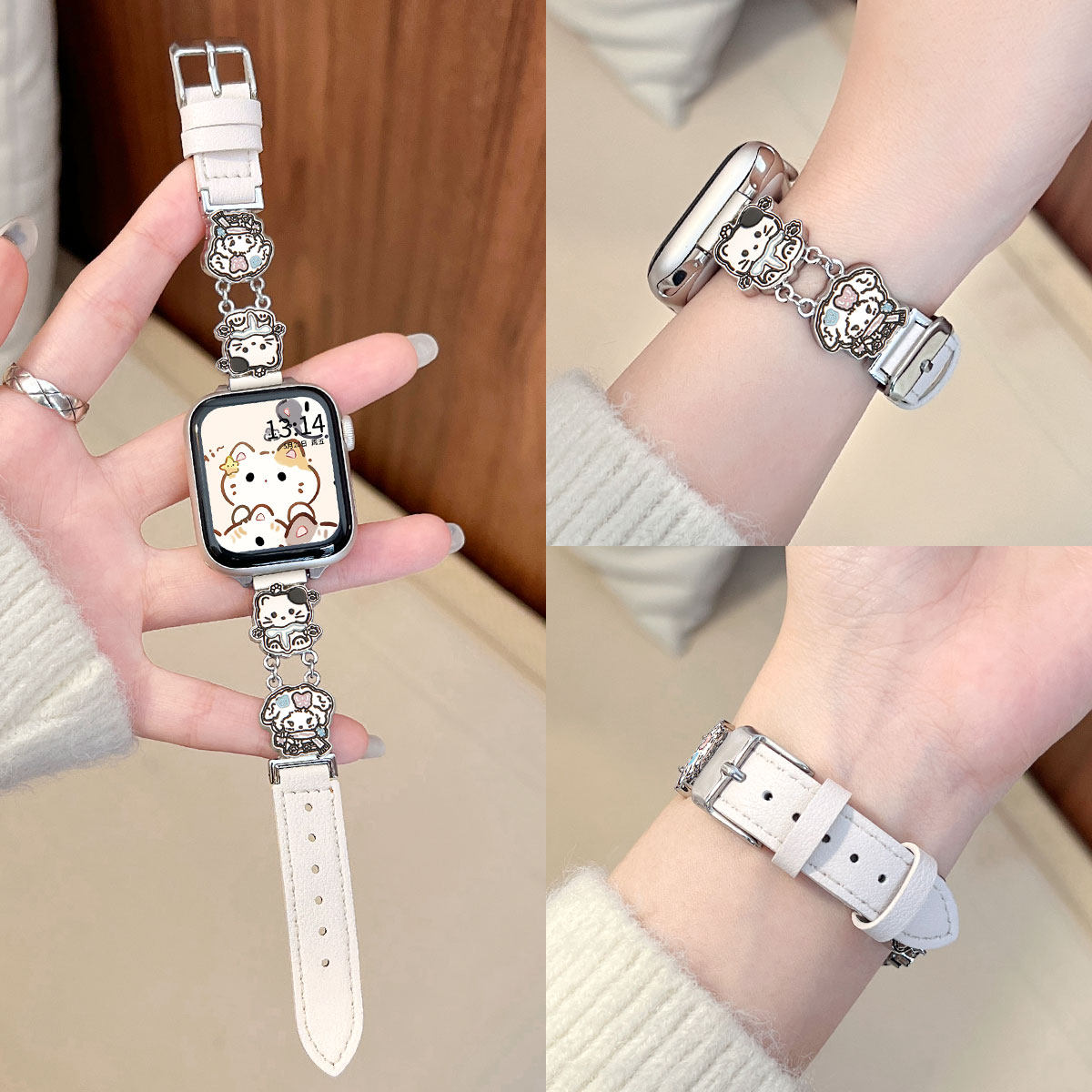 适用华为fit5/4表带秋冬新款金属皮质fit4Pro系列腕表高