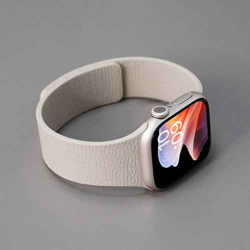 iwatchs11表带硅胶荔枝纹软磁吸