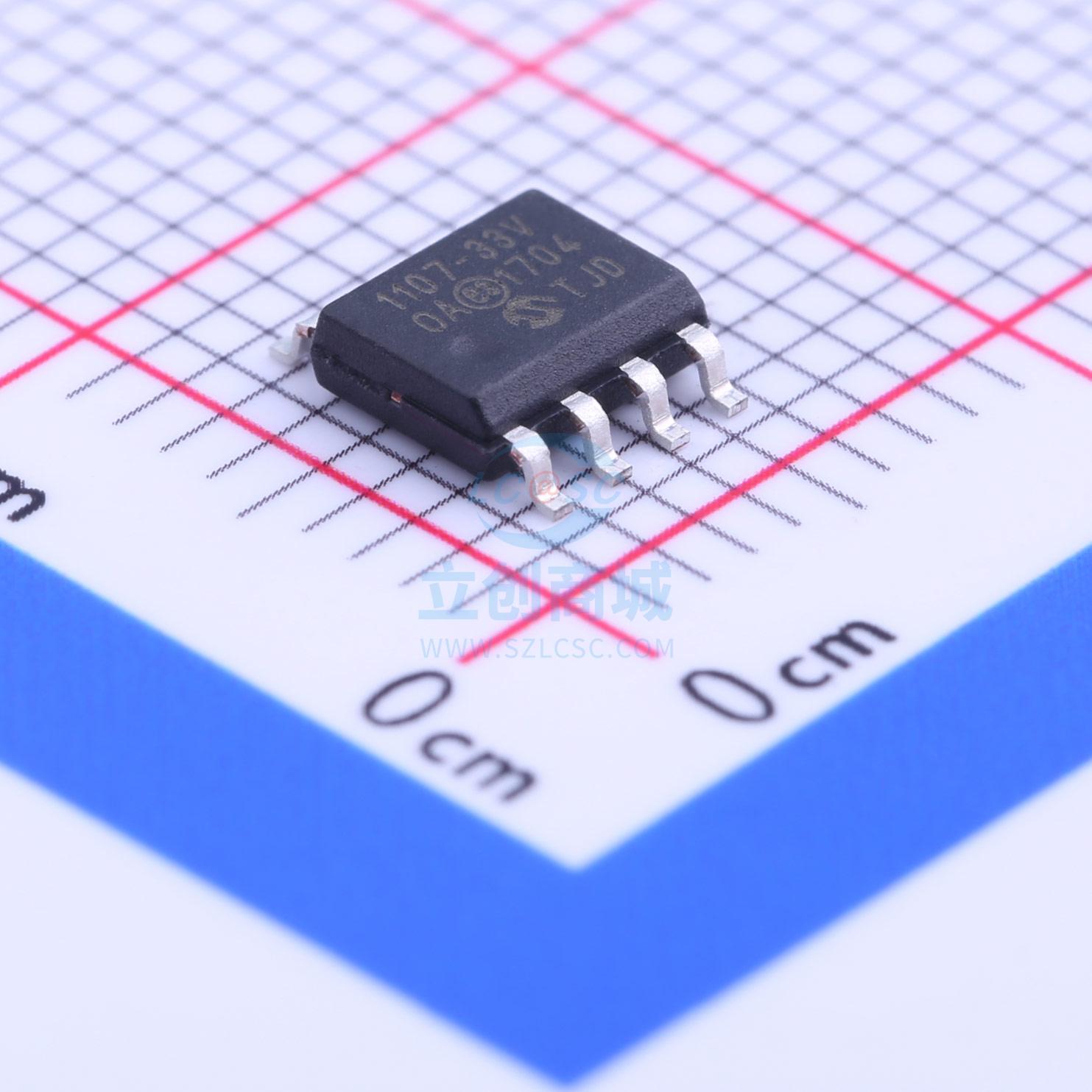 线性稳压器(LDO) TC1107-3.3VOA SOIC-8_150mil