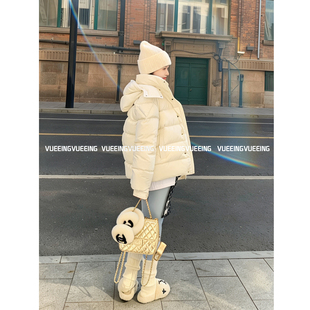 【鼎货高定】蒙雾面哑光男女款保暖外套90白鸭绒连帽加厚羽绒服