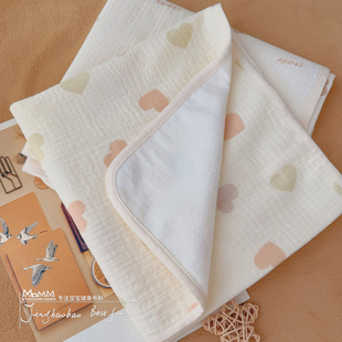 喵爸喵妈防滑三层宝宝隔尿垫防水布料透气可洗护理垫经期婴儿面料