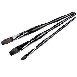 马蒂尼mairtiniQ728系列黑胖子混合松鼠毛手工水彩笔拖把笔勾线笔 平头水彩画笔 丙烯油画水粉画笔