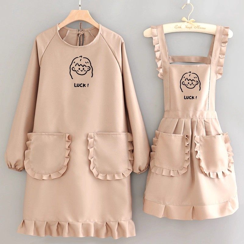 2025新款围裙厨房家用防水防油罩衣女做饭长袖工作服大人秋冬季,家庭/个人清洁工具,围裙,淘宝优惠券,粉丝福利购,淘宝优惠卷