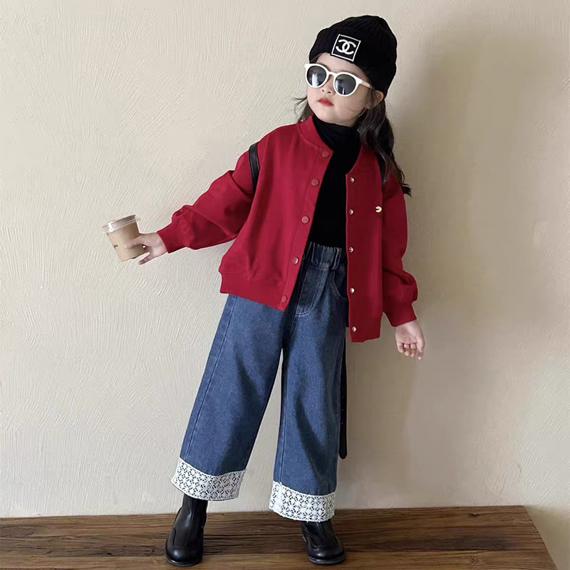 秋季女童女宝宝牛仔裤长裤子