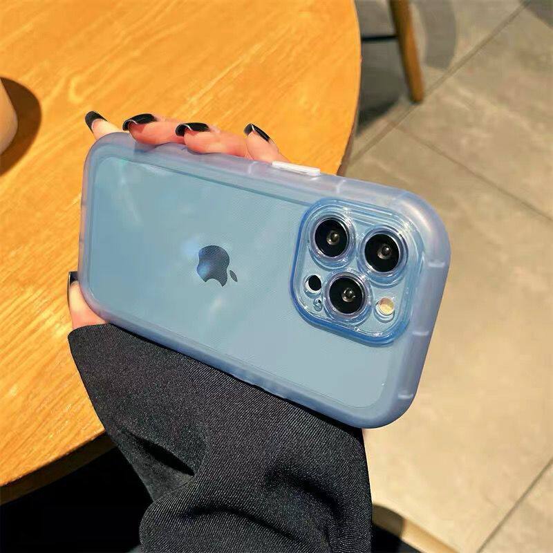 简约透明撞色适用苹果13promax手机壳iphone13女款12pro镜头全包12高级感11网红款11proamx防摔xs软胶厚