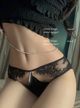 「LA」Cris·钓媚高手|边界系列*御姐性感镂空钻链蕾丝禁欲女内裤