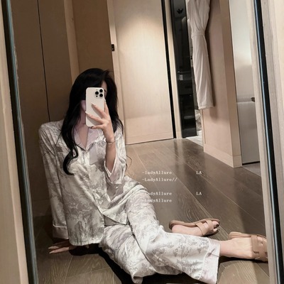 「LA」Flora·富雅香榭丨静感系列*轻奢简约缎面高级感睡衣套装女