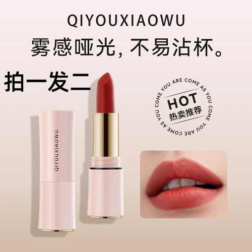 七柚小屋奢华柔雾不沾杯口红显白显气色不拔干不易掉色口红唇釉