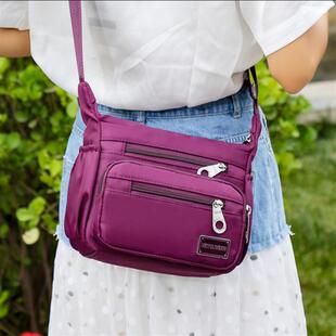 2025新款单肩包设计感小众女百搭防水多层牛津布大容量休闲斜挎包