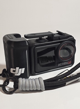 大疆DJI action4/5pro适配原厂兔笼快拆街拍辅助手柄快门按键