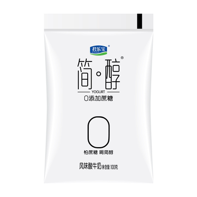 君乐宝简醇0蔗糖酸奶袋装整箱