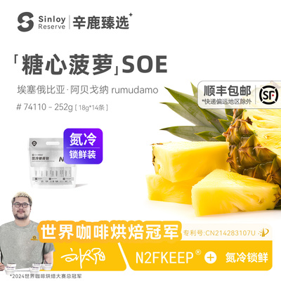 辛鹿 氮冷 #糖心菠萝soe埃塞俄比亚G1 精品意式咖啡豆252g-504g