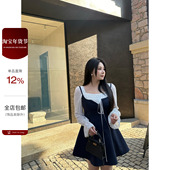 蕾丝衬衫 大小姐微胖大码 两件套 吊带连衣裙 长袖 恋爱频率 法式