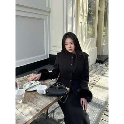 【大小姐】“娇贵千金”千金风设计显瘦条纹长袖上衣+长裙套装