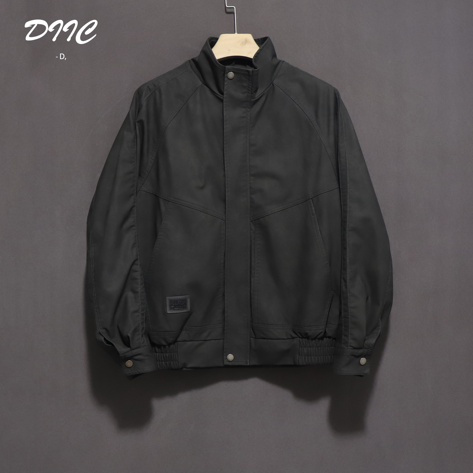 2025冬季新款加绒复古立领PU皮衣