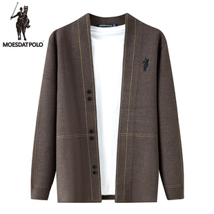 拉尔伦保罗男士羊毛开衫秋冬季新款针织衫外套休闲潮流外穿上衣薄