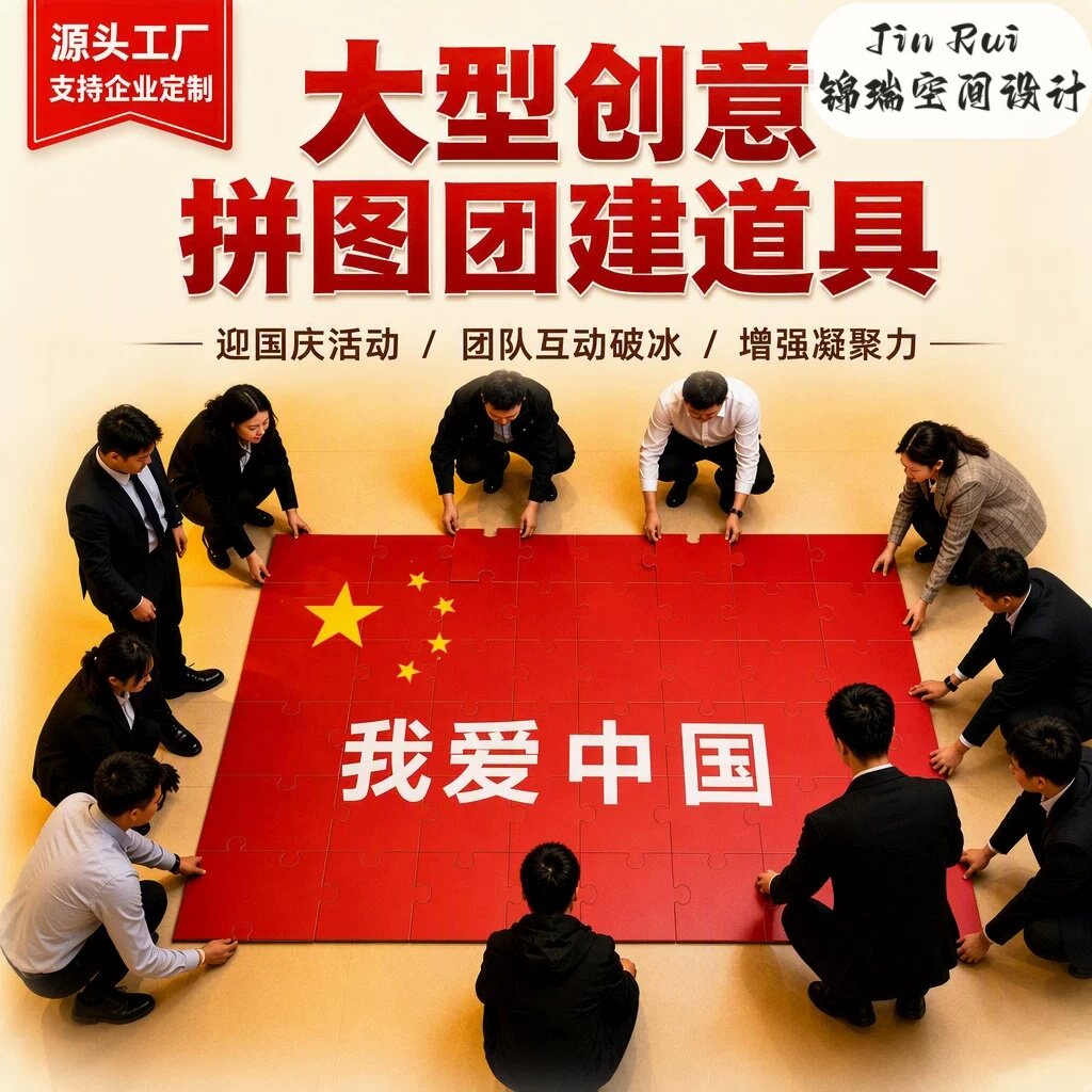 企业团建户外超大拼图定制图片