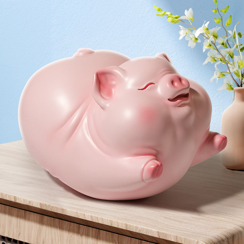 创意新款翘屁猪存钱罐儿童男女孩成人只进不出储蓄钱罐桌面摆件