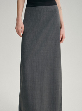 pleine lune  土耳其精纺羊毛真丝拼腰极简半裙