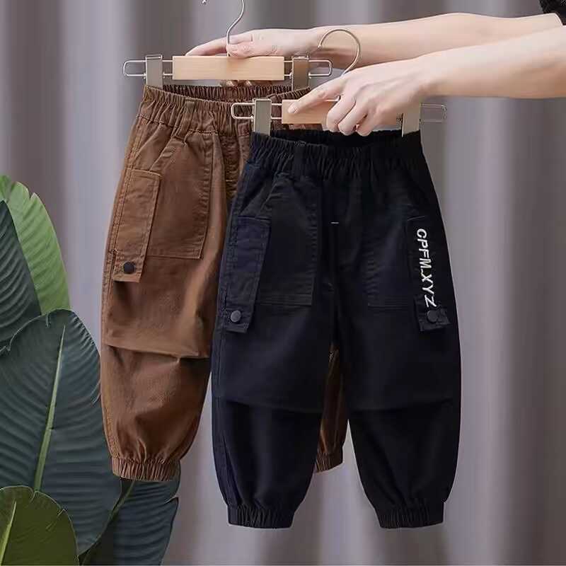 春秋季2024新款黑色帅气儿童装