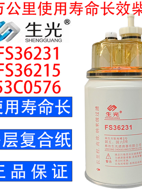 FS36231柴油滤芯长效FS36215燃油滤清器53C0576生光FS36231柴滤