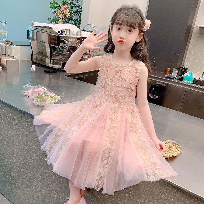 女童A2623洋装夏款2026新款儿夏季童洋宝背心派公宝主裙女孩夏装