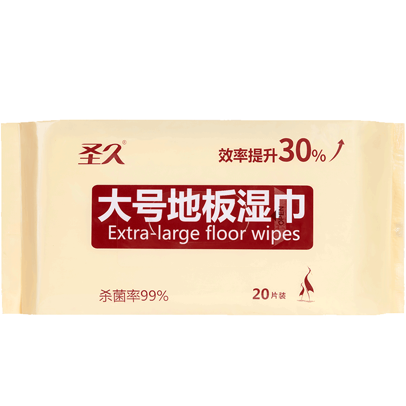 圣久大号地板湿巾家用静电除尘纸客厅清洁一次性除菌湿纸巾免手洗