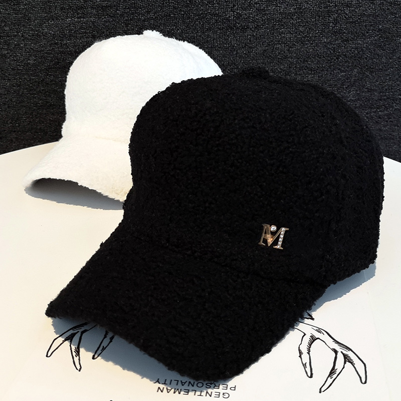 网红女士秋冬天明星同款白色帽子