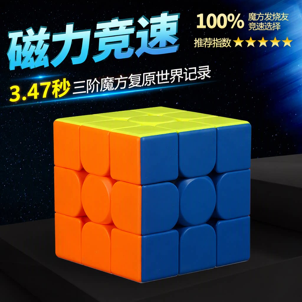 正品比赛专用磁力三阶魔方玩具