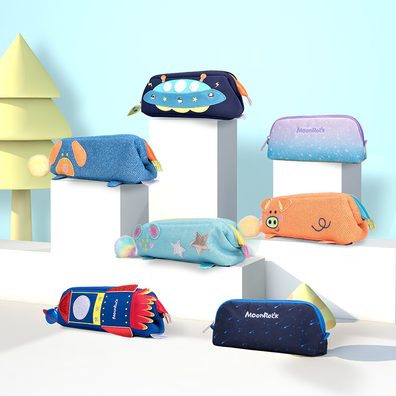 MoonRock梦乐品牌大容量可爱创意卡通拉链笔袋网红男女初中小学生