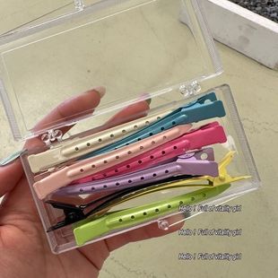 糖果色八件套定位夹无痕化妆夹刘海碎发侧边鸭嘴夹多巴胺