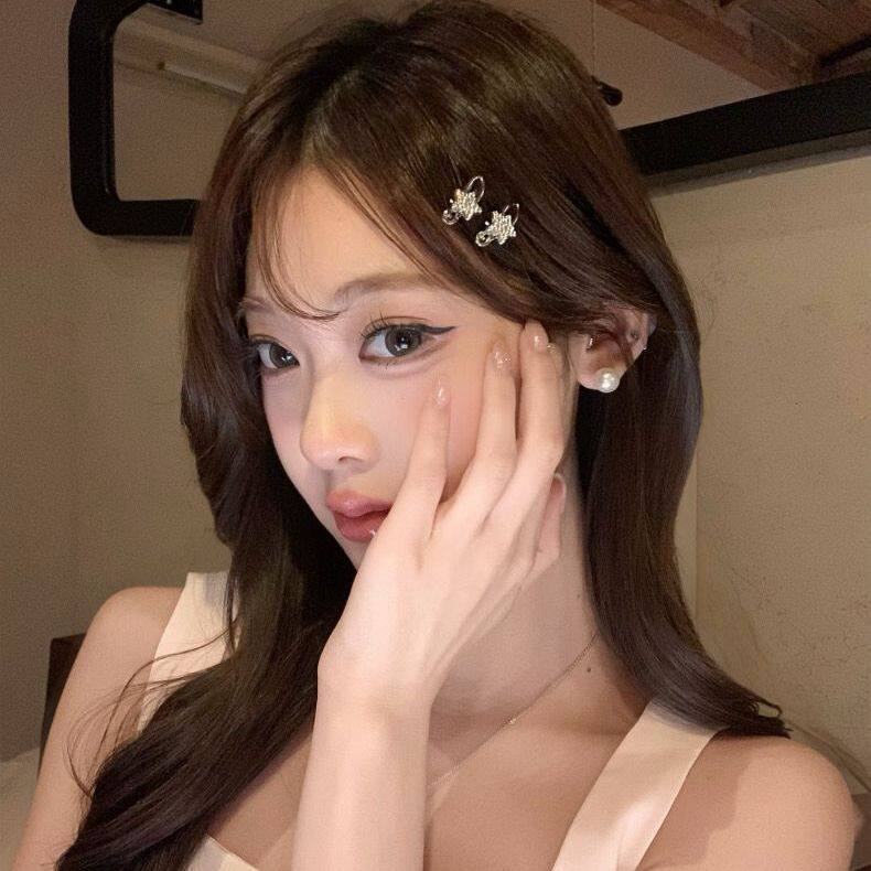 精致爆闪满钻星星鸭嘴夹女高级感侧边夹发卡碎发刘海夹夹子发饰