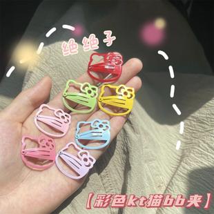 小红书同款kt猫BB发夹高颜值可爱女宝宝后脑勺侧边发饰刘海碎发夹