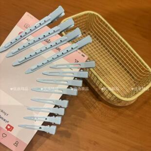 蓝色系无痕发夹侧边夹定位夹刘海夹发根蓬松神器化妆夹定型鸭嘴夹