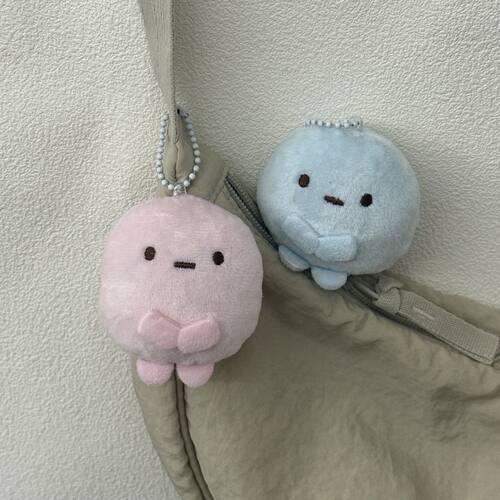 可爱角落生物挂件钥匙链四色圆子手玉粉圆玩偶送好朋友礼物公仔