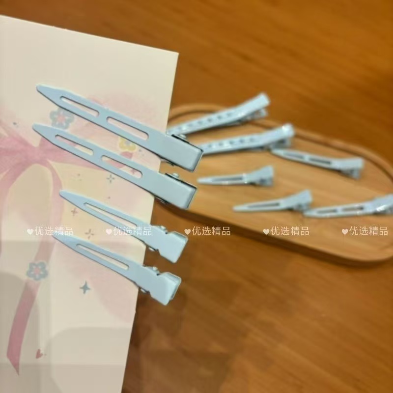 蓝色系无痕发夹侧边夹定位夹刘海夹发根蓬松神器化妆夹定型鸭嘴夹