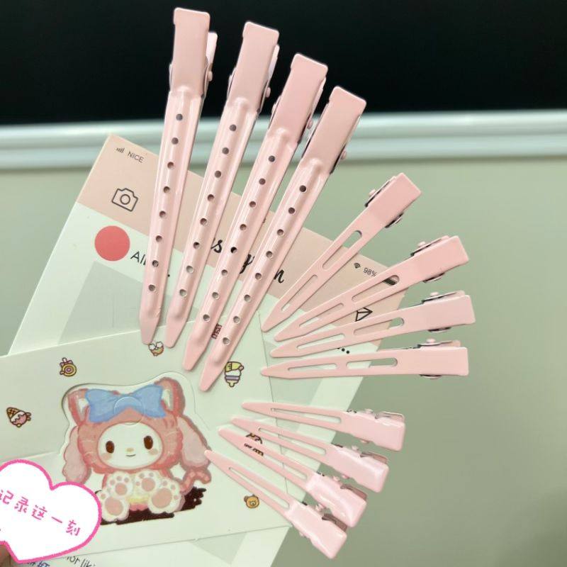 粉色系超仙~无痕鸭嘴夹侧边夹定位夹刘海