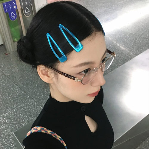 时髦小单品~韩国精致刘海夹长椭圆镂空BB夹侧边夹发夹碎发夹子