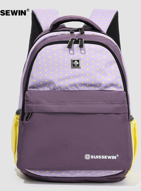 SUISSEWIN瑞士军刀双肩包男女学生书包时尚减压百搭背包SNK1002A