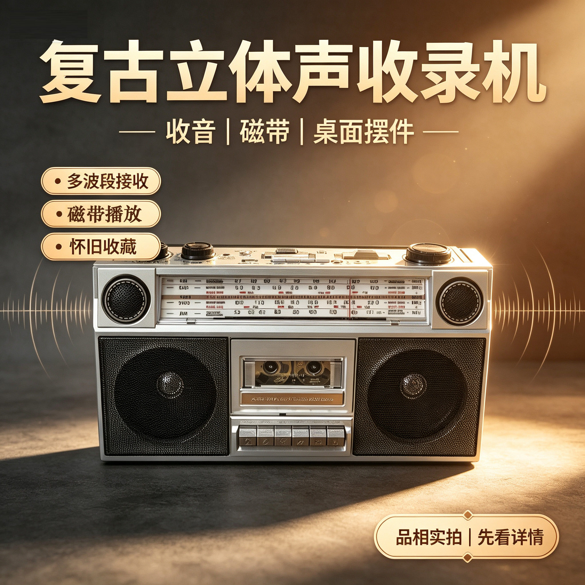 全新升级格雷迪R919便携式收录机收音机老人学生磁带蓝牙U盘SD