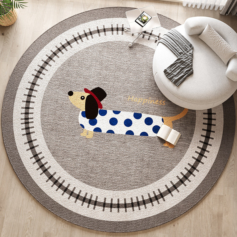 圆形地垫茶几椅子地毯轻奢现代客厅书房卧室床边吊篮脚垫子阳台垫,居家布艺,地毯,淘宝优惠券,粉丝福利购,淘宝优惠卷