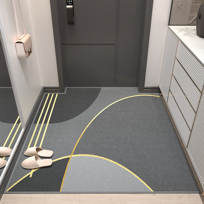轻奢现代家用进门口地垫入户门垫防滑脚垫子门厅客厅踩脚地毯定制