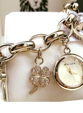 美国anne klein安妮克莱因手镯手链式套装创意女士手表7604CHRM