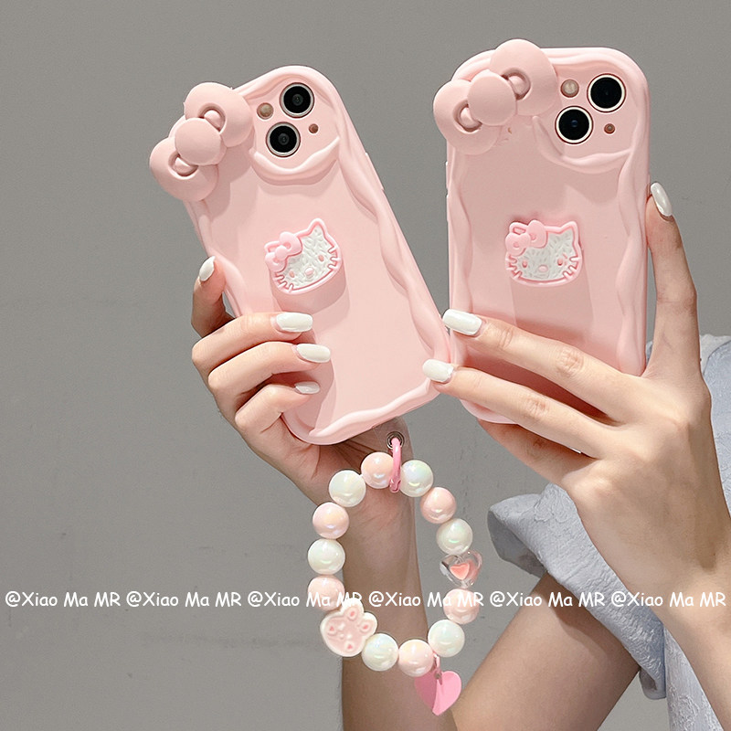 少女粉可爱KT猫蝴蝶结适用vivoS15手机壳S7/S9/S10小清新y52s/y30/y33s链条x80/x70/x60奶油纹iqooneo3/5/6se怎么看?