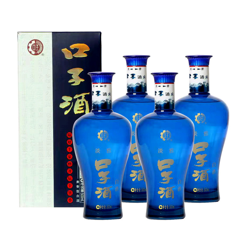 46度口子酒淡雅整箱4瓶价正品兼香型酒500ml/瓶安徽口子窖淡雅
