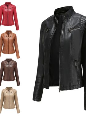 Fashionable thin motorcycle leather jacket时尚薄款机车服外套