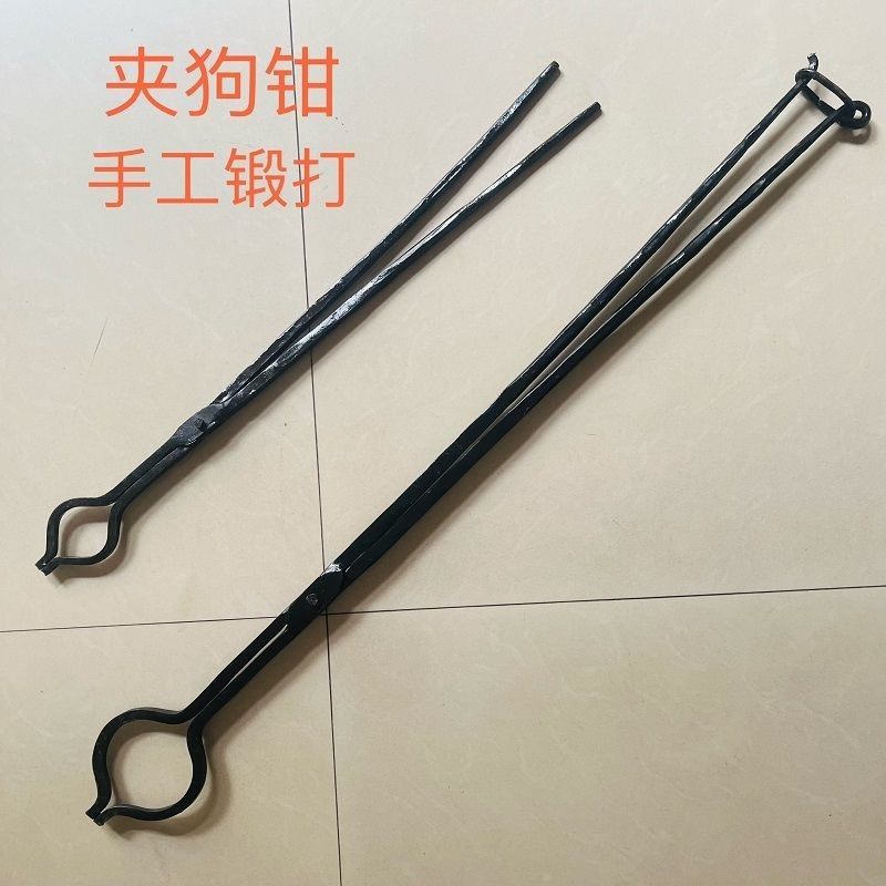 狗夹子铁夹逮捕狗钳子手工锻打新款抓狗器捕猫加粗防咬抓狗神器g