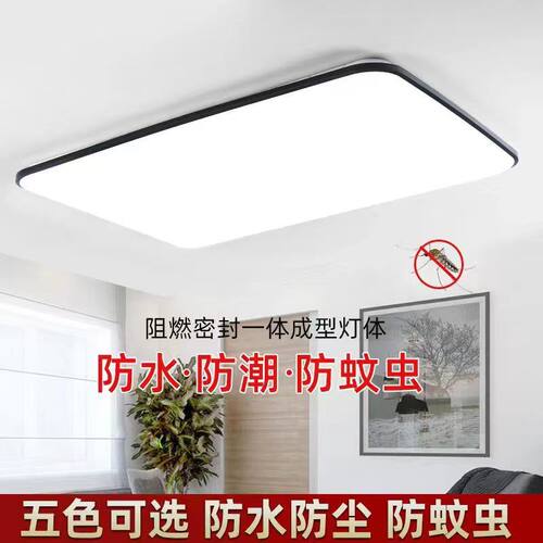 三防led吸顶灯超亮客厅灯现代简约大气主卧室长方形餐厅阳台灯具 - 封面